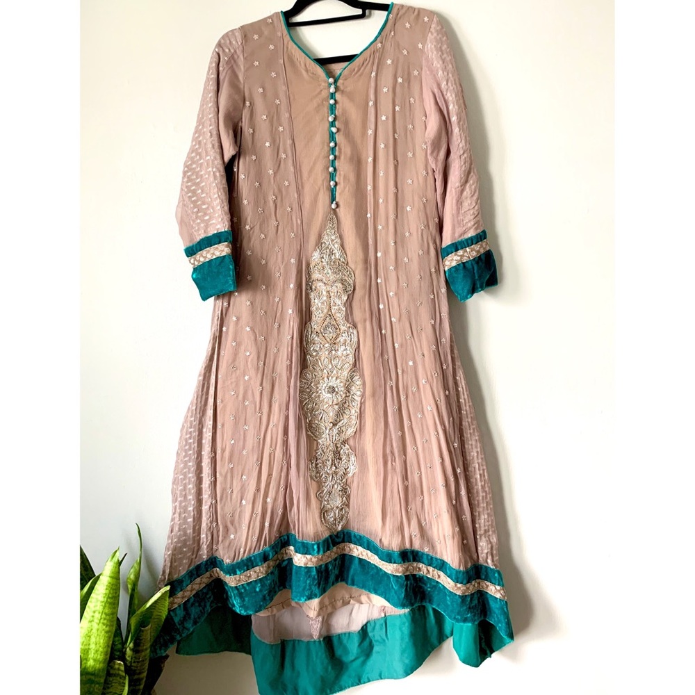 Pakistani Indian Anarkali Chooridar Dress L